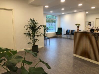 Venteområde hos kiropraktor – trygge omgivelser før behandling med tilskud fra sygesikring