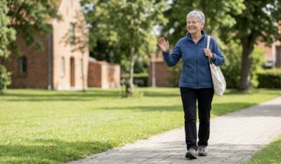 Ældre dame med lændesmerter får hjælp hos kiropraktor i Ribe