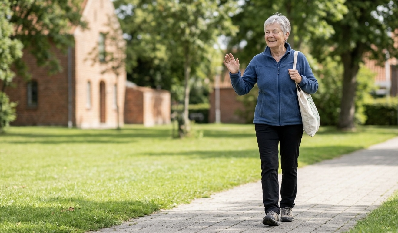Ældre dame med lændesmerter får hjælp hos kiropraktor i Ribe